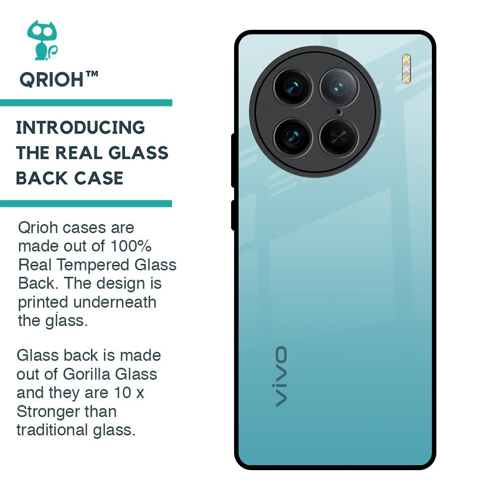 Arctic Blue Glass Case For Vivo X90 Pro 5G