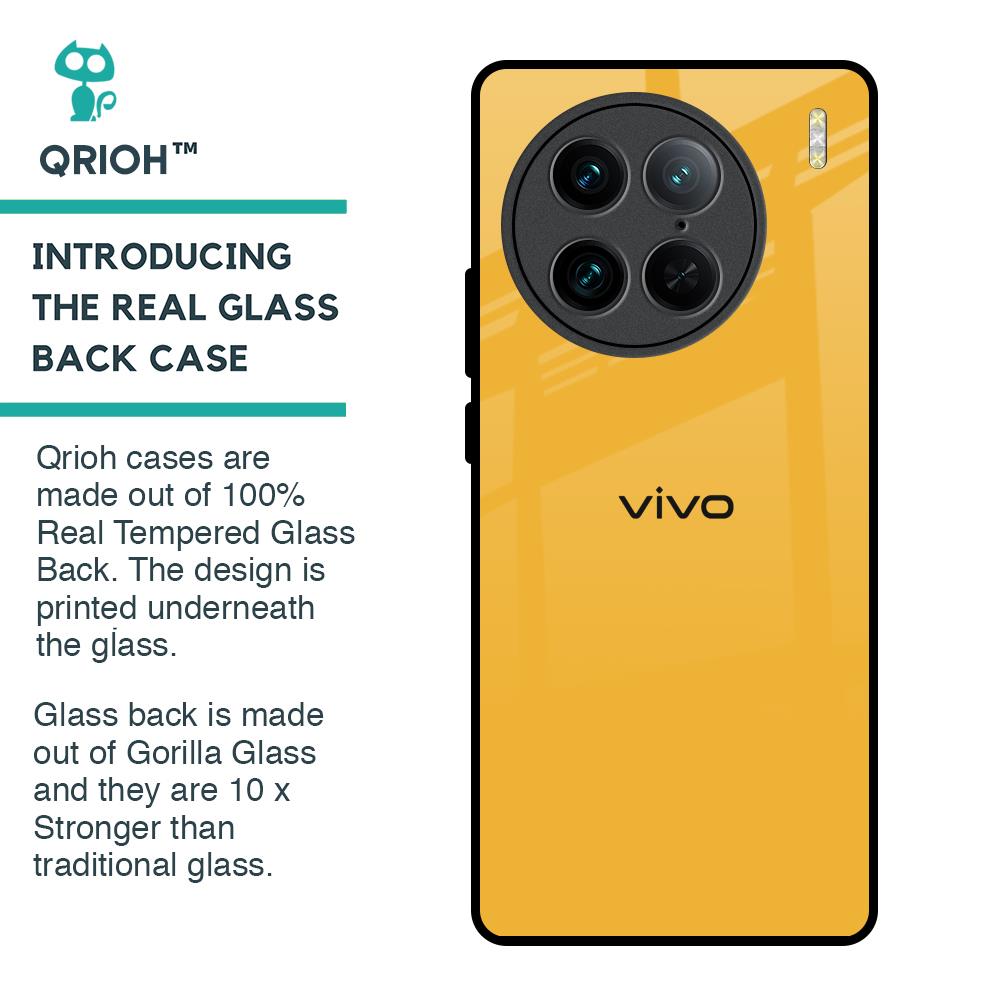 Fluorescent Yellow Glass case for Vivo X90 Pro 5G