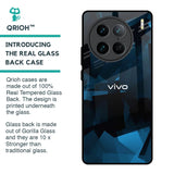 Polygonal Blue Box Glass Case For Vivo X90 Pro 5G
