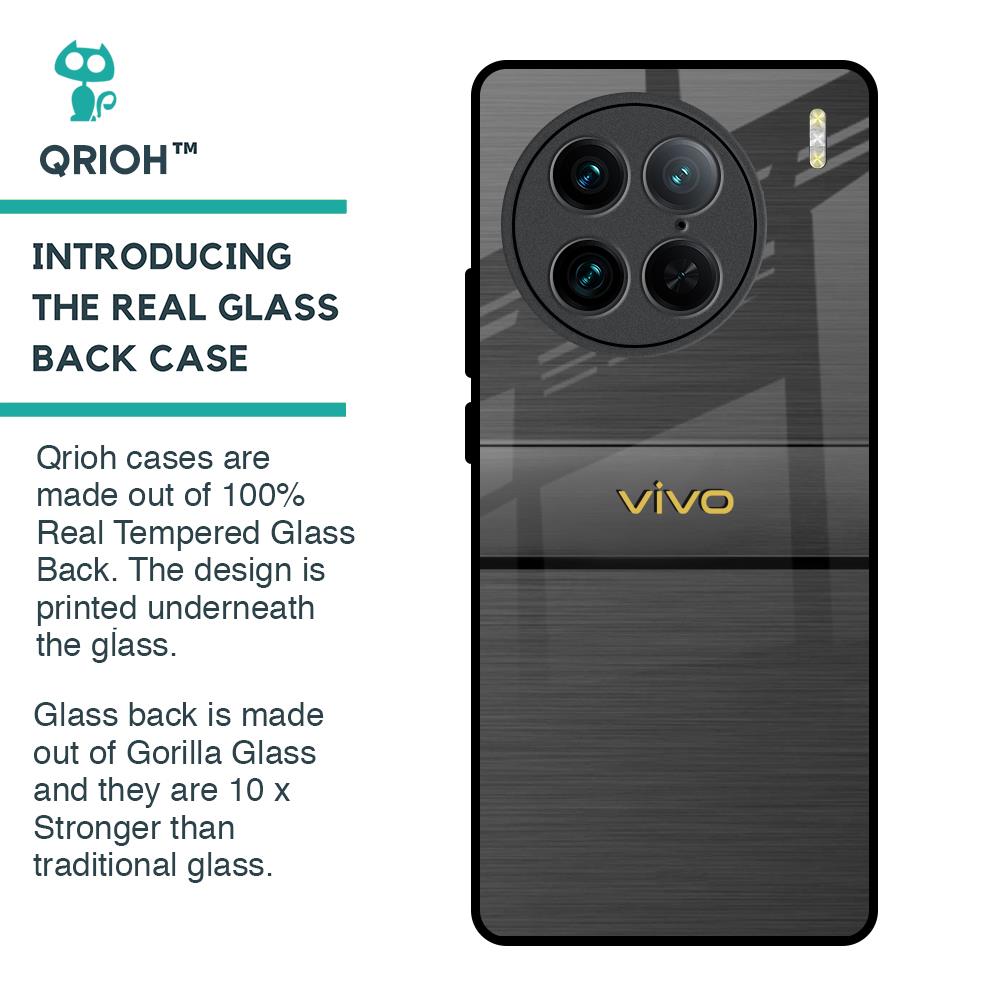 Grey Metallic Glass Case For Vivo X90 Pro 5G