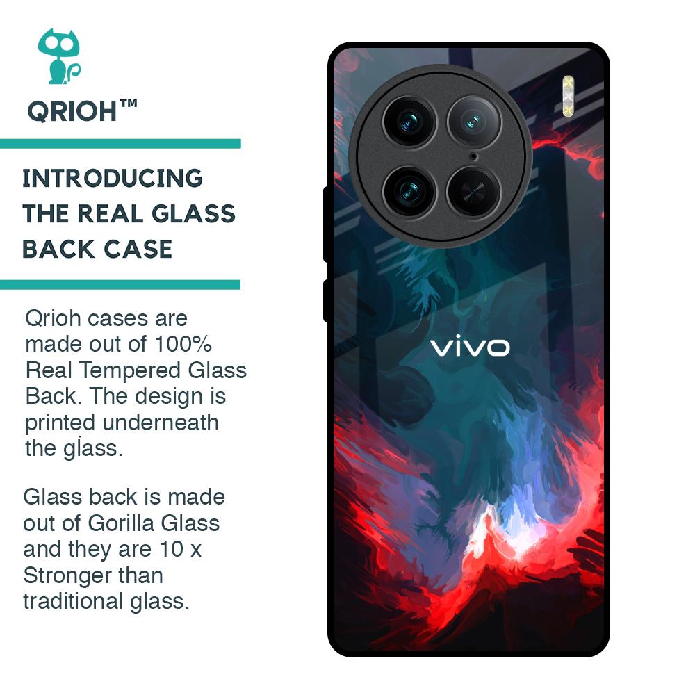 Brush Art Glass Case For Vivo X90 Pro 5G