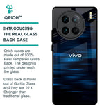 Blue Rough Abstract Glass Case for Vivo X90 Pro 5G