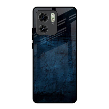 Dark Blue Grunge Motorola Edge 40 Glass Back Cover Online