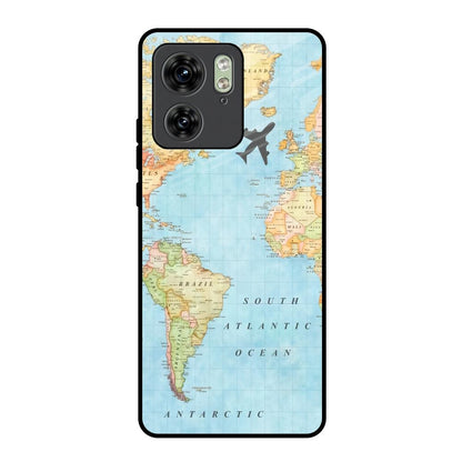 Travel Map Motorola Edge 40 Glass Back Cover Online
