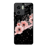 Floral Black Band Motorola Edge 40 Glass Back Cover Online