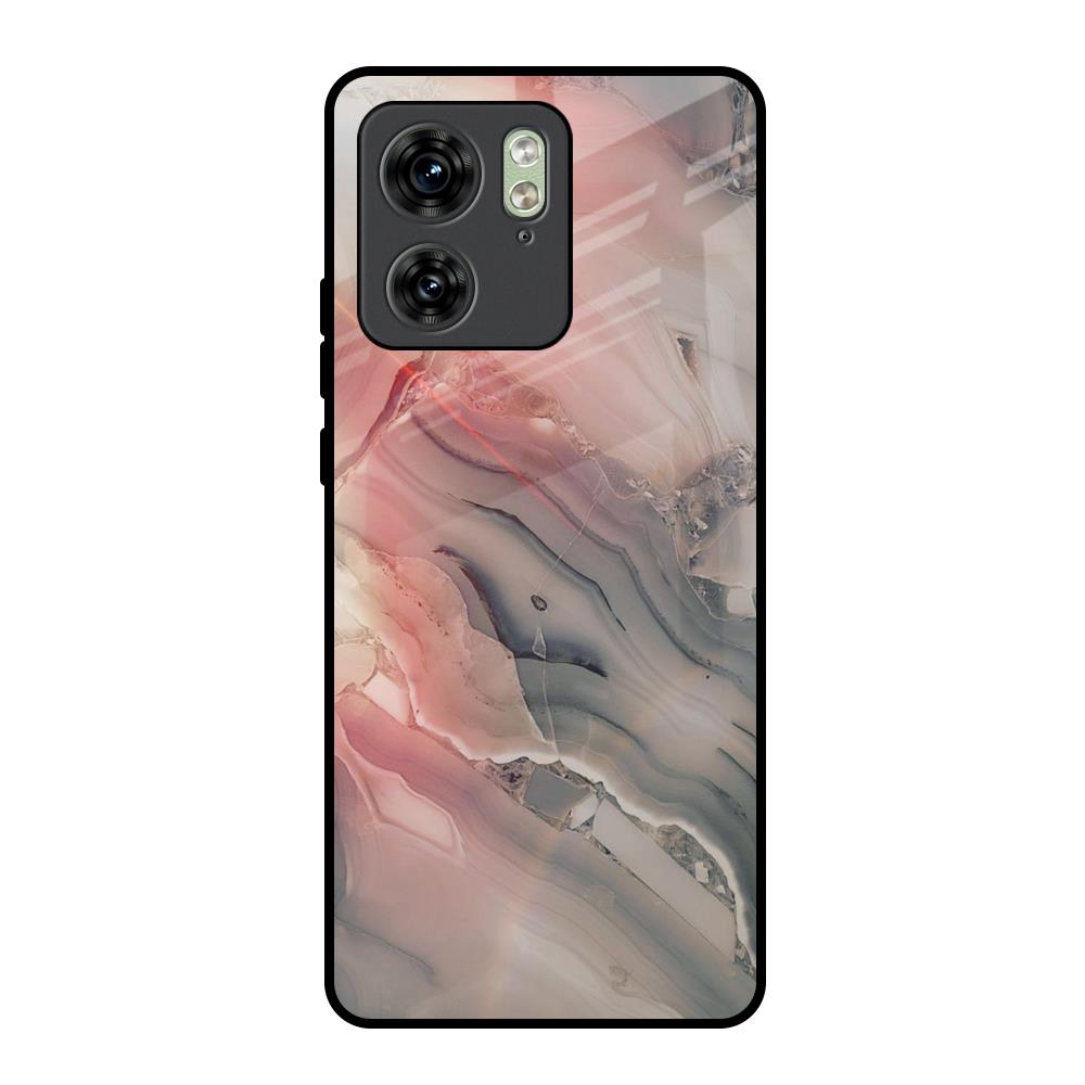 Pink And Grey Marble Motorola Edge 40 Glass Back Cover Online
