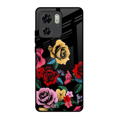 Floral Decorative Motorola Edge 40 Glass Back Cover Online