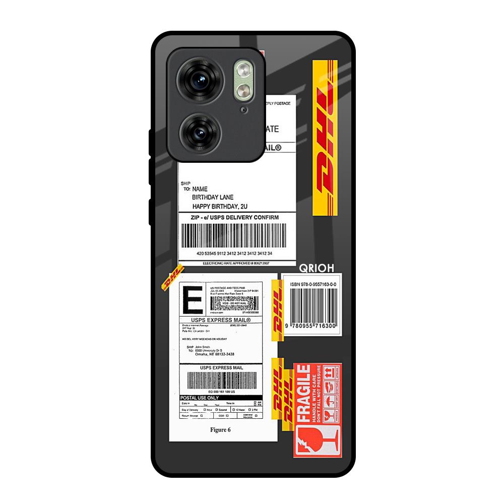 Cool Barcode Label Motorola Edge 40 Glass Back Cover Online