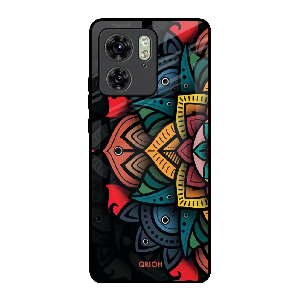 Retro Gorgeous Flower Motorola Edge 40 Glass Back Cover Online