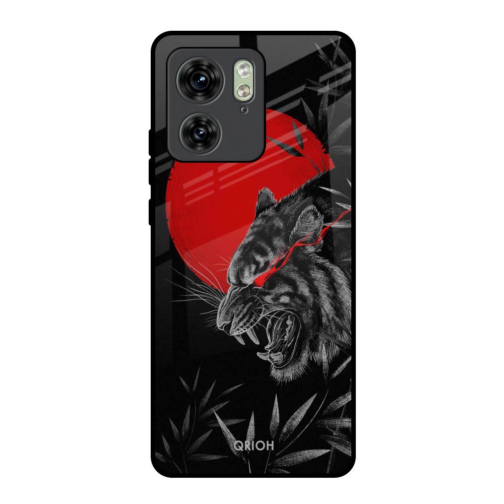 Red Moon Tiger Motorola Edge 40 Glass Back Cover Online