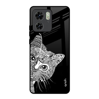 Kitten Mandala Motorola Edge 40 Glass Back Cover Online