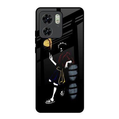 Luffy Line Art Motorola Edge 40 Glass Back Cover Online