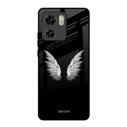 White Angel Wings Motorola Edge 40 Glass Back Cover Online
