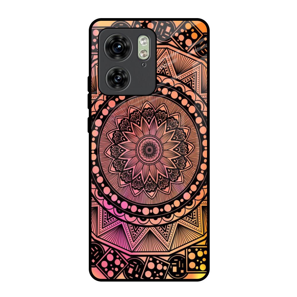 Floral Mandala Motorola Edge 40 Glass Back Cover Online