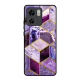 Purple Rhombus Marble Motorola Edge 40 Glass Back Cover Online