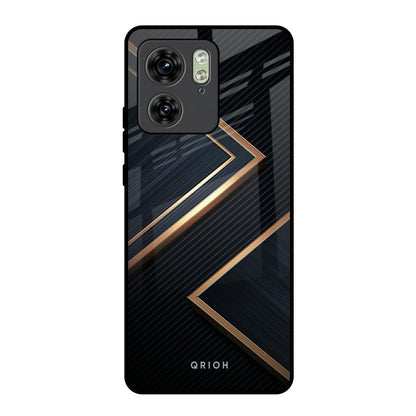 Sleek Golden & Navy Motorola Edge 40 Glass Back Cover Online