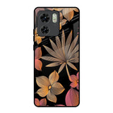 Lines Pattern Flowers Motorola Edge 40 Glass Back Cover Online