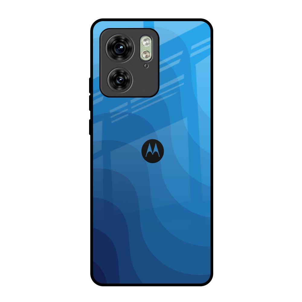 Blue Wave Abstract Motorola Edge 40 Glass Back Cover Online