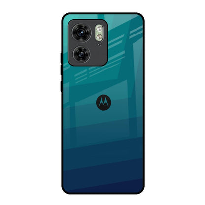 Green Triangle Pattern Motorola Edge 40 Glass Back Cover Online