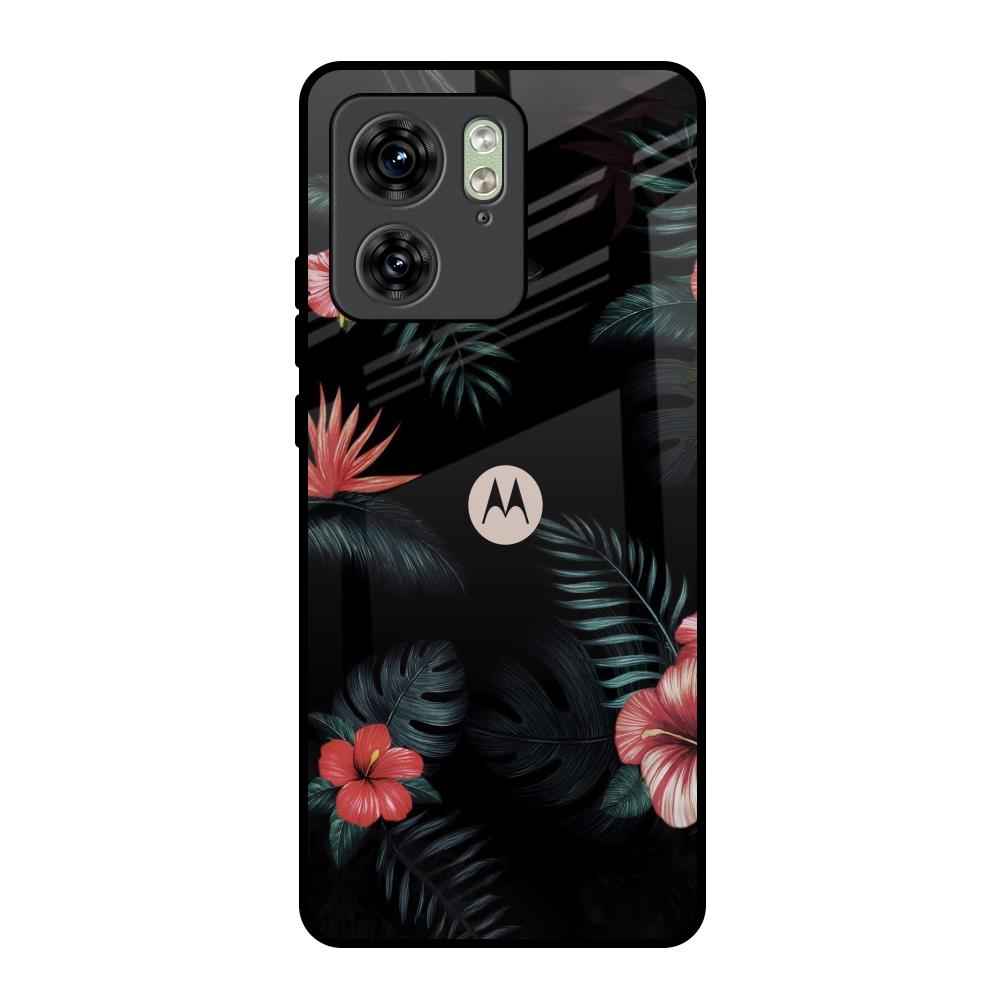 Tropical Art Flower Motorola Edge 40 Glass Back Cover Online