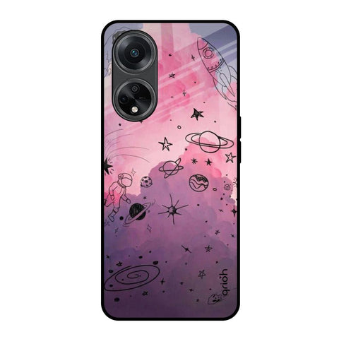 Space Doodles Oppo F23 5G Glass Back Cover Online