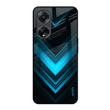 Vertical Blue Arrow Oppo F23 5G Glass Back Cover Online