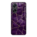 Geometric Purple Oppo F23 5G Glass Back Cover Online