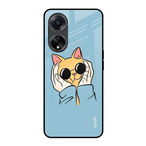 Adorable Cute Kitty Oppo F23 5G Glass Back Cover Online