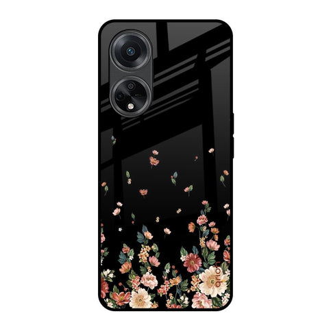 Floating Floral Print Oppo F23 5G Glass Back Cover Online