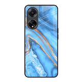 Vibrant Blue Marble Oppo F23 5G Glass Back Cover Online