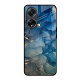 Blue Cool Marble Oppo F23 5G Glass Back Cover Online