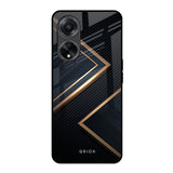 Sleek Golden & Navy Oppo F23 5G Glass Back Cover Online