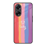 Lucky Abstract Oppo F23 5G Glass Back Cover Online