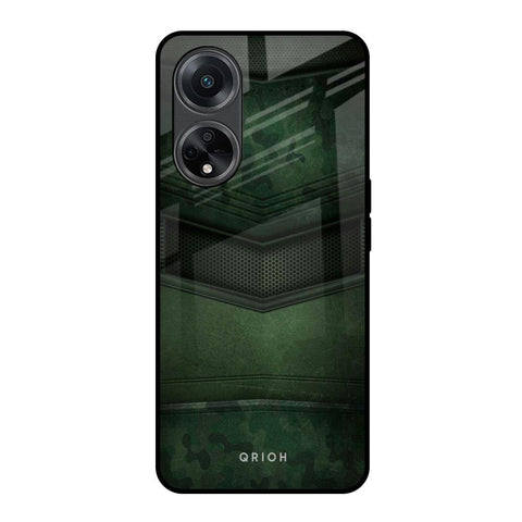 Green Leather Oppo F23 5G Glass Back Cover Online