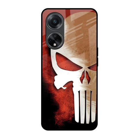 Red Skull Oppo F23 5G Glass Back Cover Online