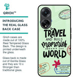 Travel Stamps Glass Case for Oppo F23 5G