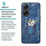 Kitty In Pocket Glass Case For Oppo F23 5G