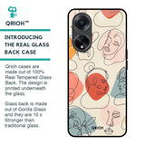 Abstract Faces Glass Case for Oppo F23 5G