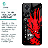 Red Vegeta Glass Case for Oppo F23 5G