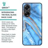 Vibrant Blue Marble Glass Case for Oppo F23 5G