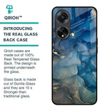 Blue Cool Marble Glass Case for Oppo F23 5G