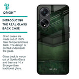 Green Leather Glass Case for Oppo F23 5G