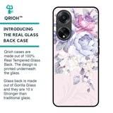 Elegant Floral Glass Case for Oppo F23 5G