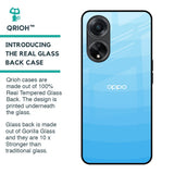 Wavy Blue Pattern Glass Case for Oppo F23 5G
