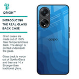 Blue Wave Abstract Glass Case for Oppo F23 5G