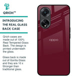 Classic Burgundy Glass Case for Oppo F23 5G