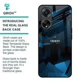 Polygonal Blue Box Glass Case For Oppo F23 5G