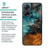 Golden Splash Glass Case for Oppo F23 5G