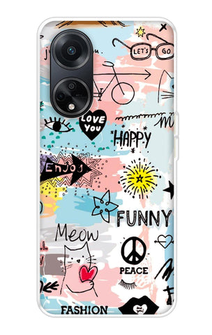 Happy Doodle Oppo F23 5G Back Cover