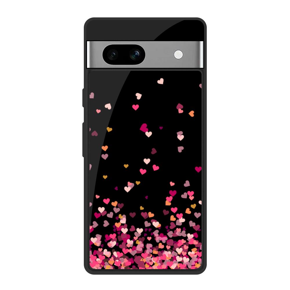 Heart Rain Fall Google Pixel 7A Glass Back Cover Online